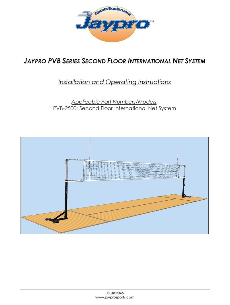Jaypro Sports PVB SERIES Installation and operating instructions Jaypro Sports PVB SERIES Installation and operating instructions