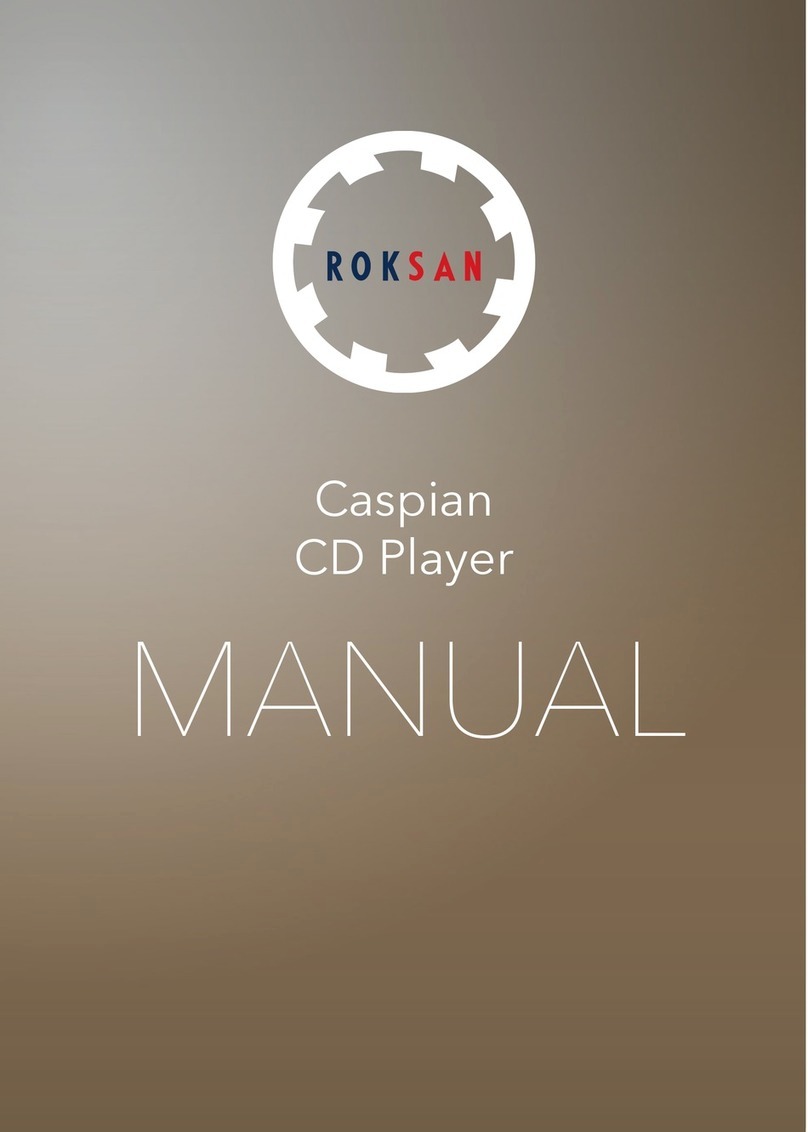 Roksan Audio Caspian User manual