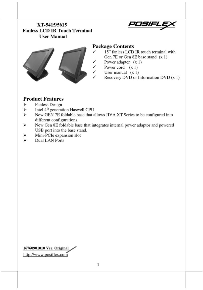 POSIFLEX XT-5415 User manual POSIFLEX XT-5415 User manual