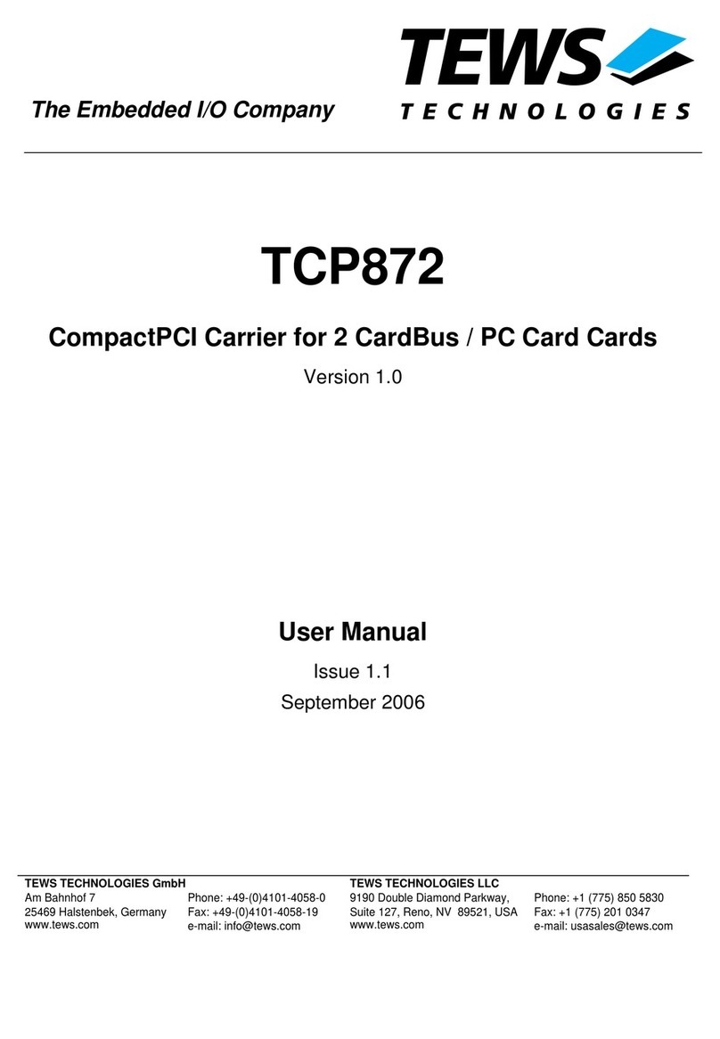 Tews Technologies TCP872 User manual Tews Technologies TCP872 User manual