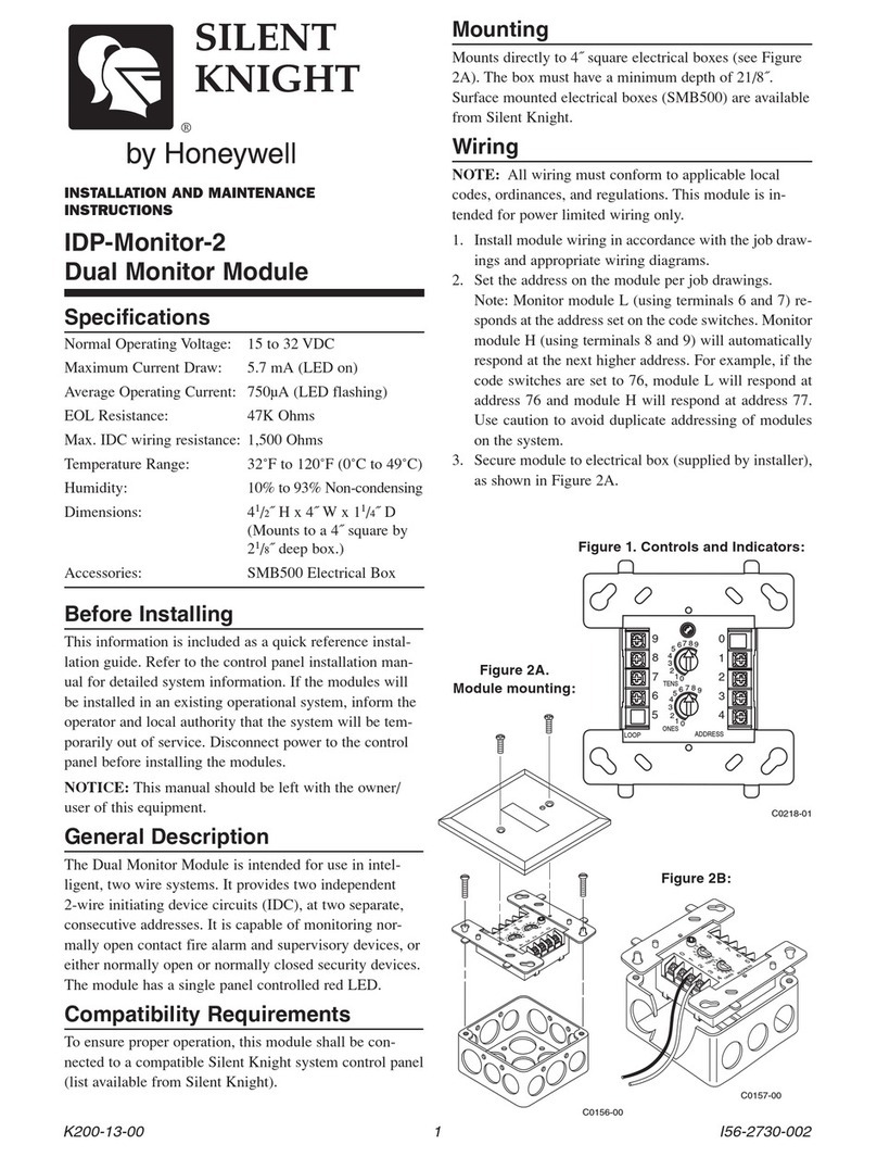 Honeywell Silent Knight IDP-Monitor-2 User manual Honeywell Silent Knight IDP-Monitor-2 User manual