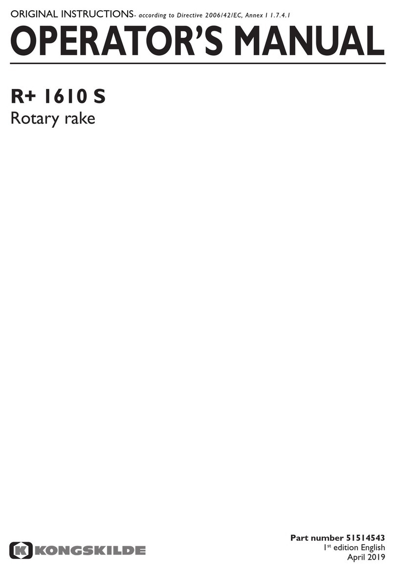 Kongskilde R+ 1610 S User manual