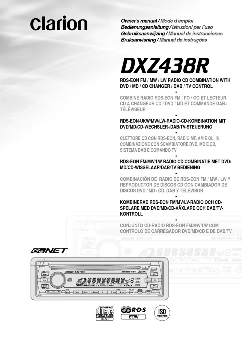 Clarion DXZ438R User manual