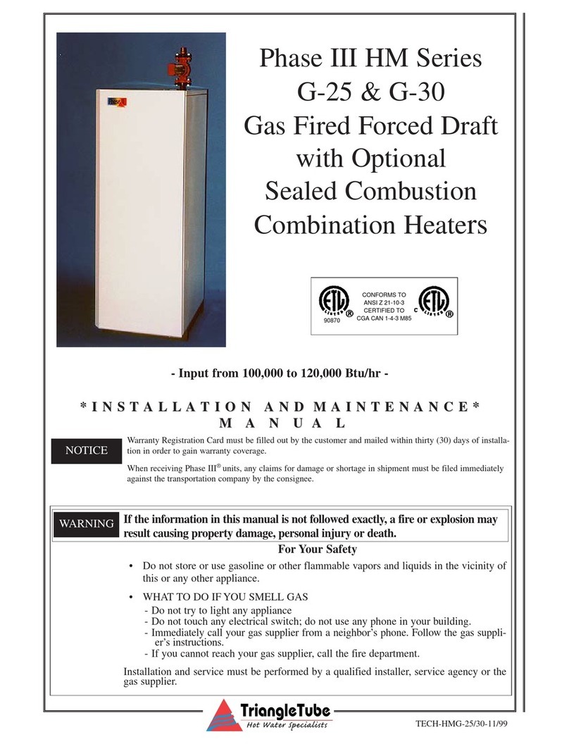 TriangleTube Phase III HM Series Installation and maintenance manual