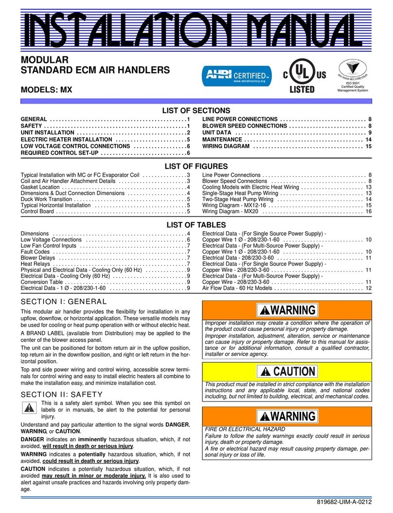 York MX Series User manual