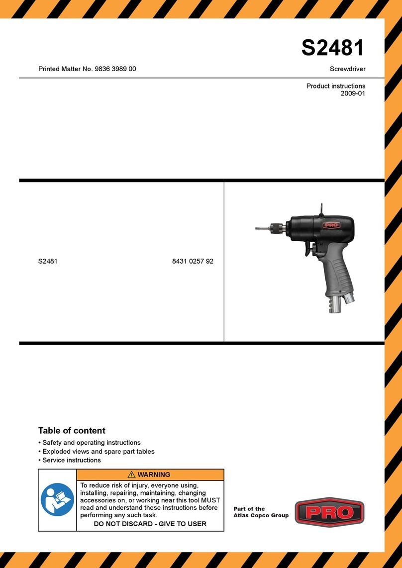 Atlas Copco S2481 Maintenance and service guide
