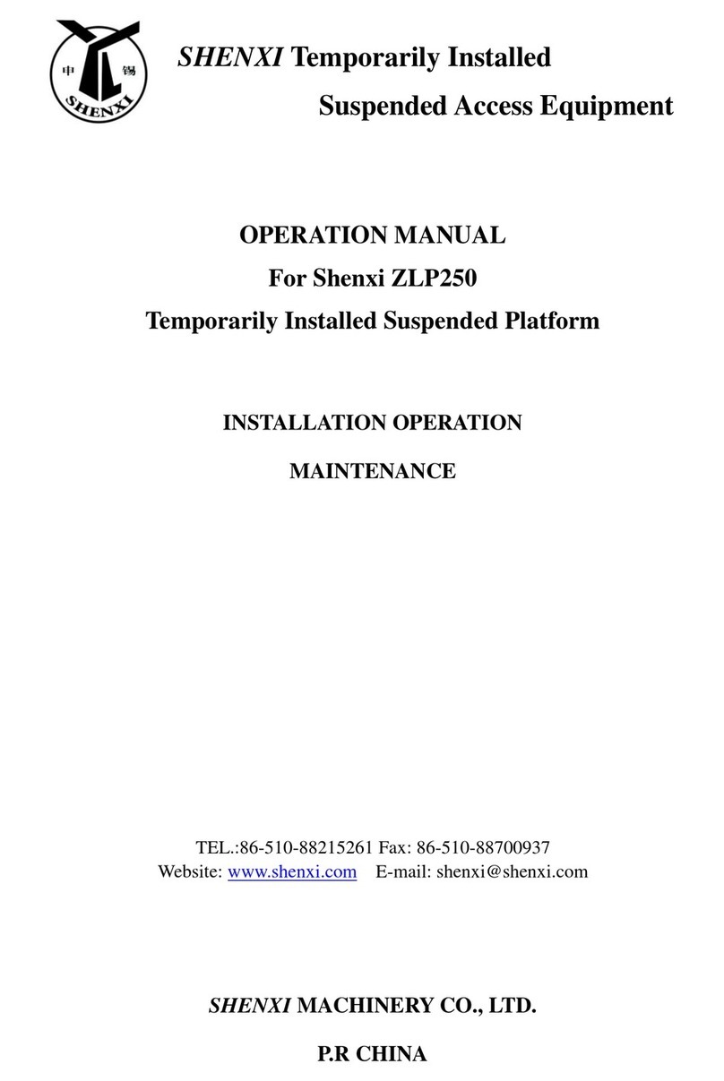Shenxi ZLP250 Operation manual