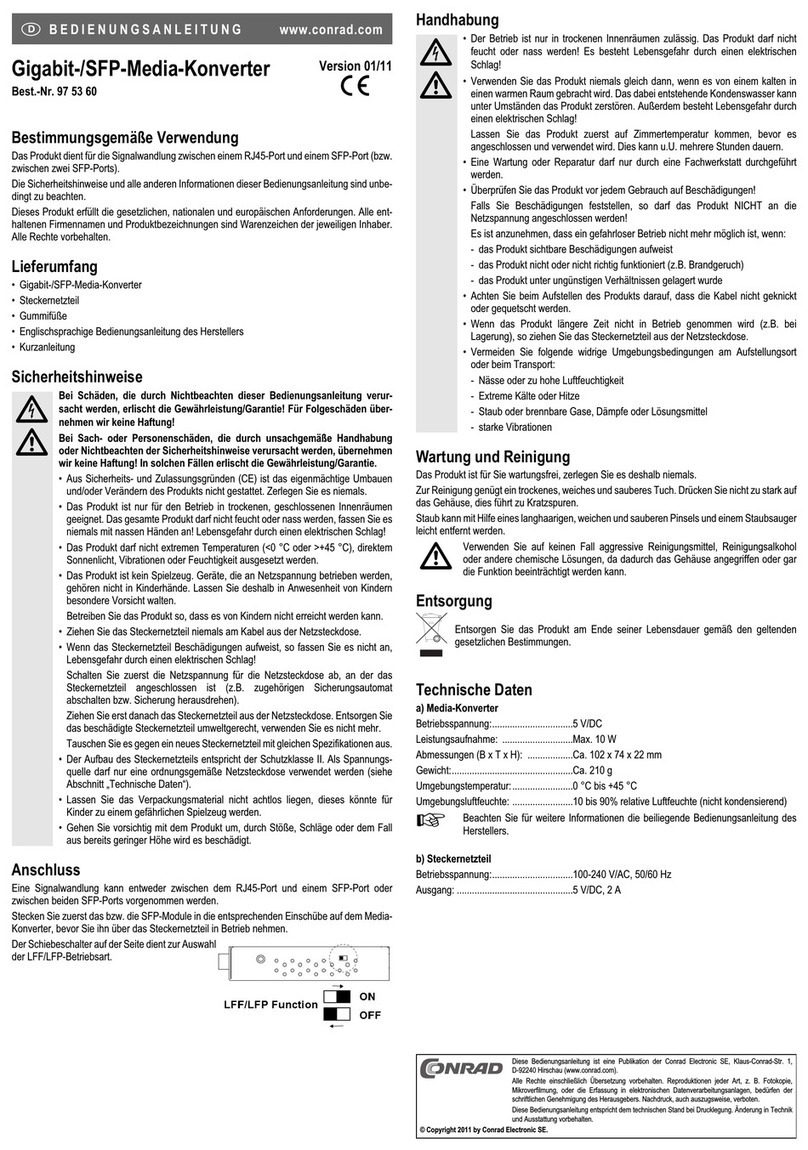 Conrad 97 53 60 operating instructions