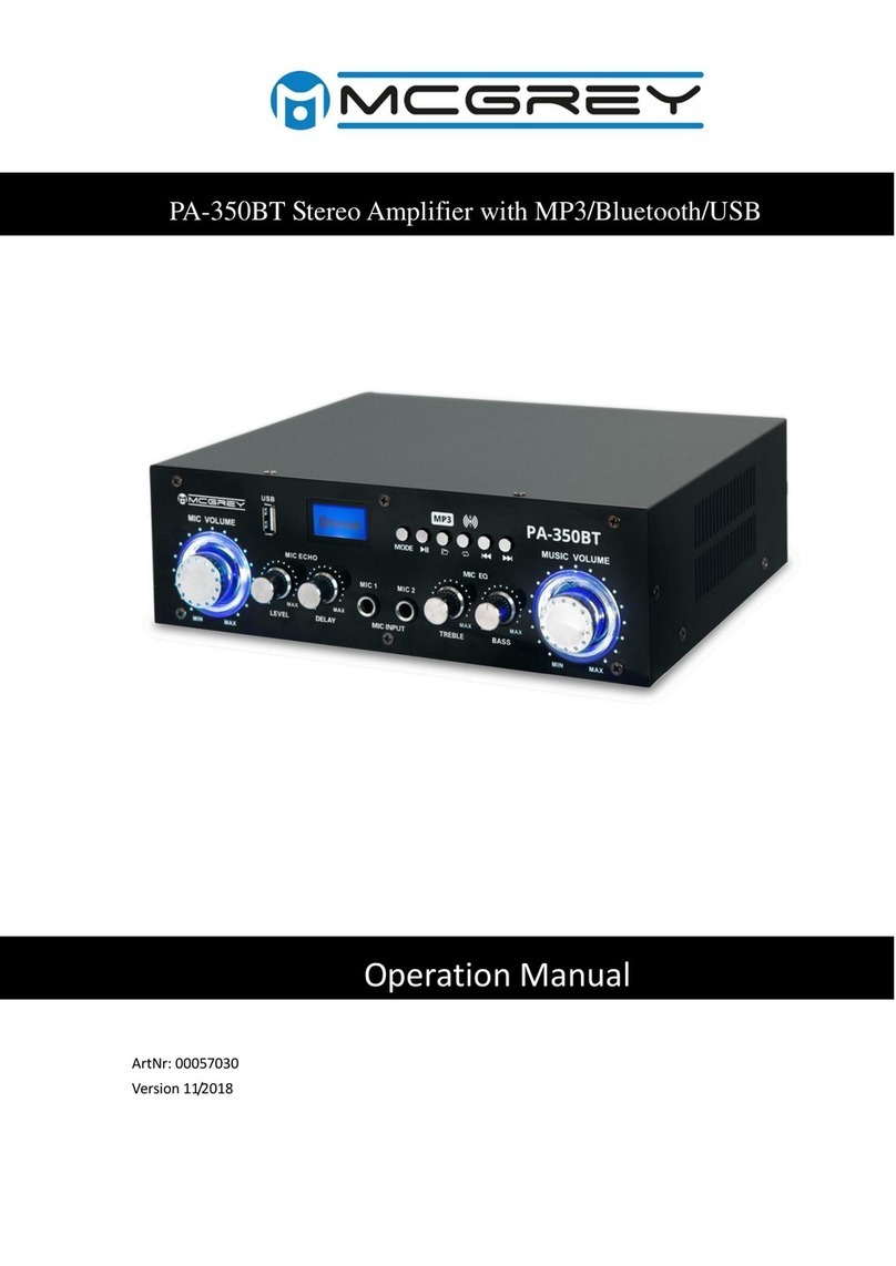 McGrey PA-350BT Operation manual