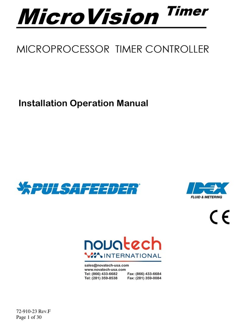 Novatech Pulsafeeder MicroVision Timer User manual