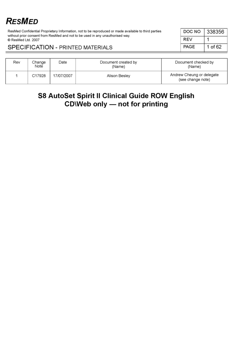 ResMed S8 AutoSet Spirit II User manual