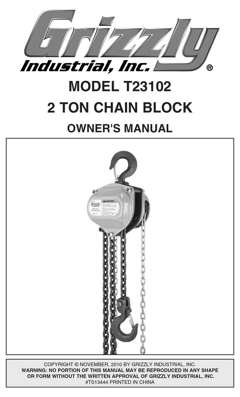 Grizzly T23102 owner's manual