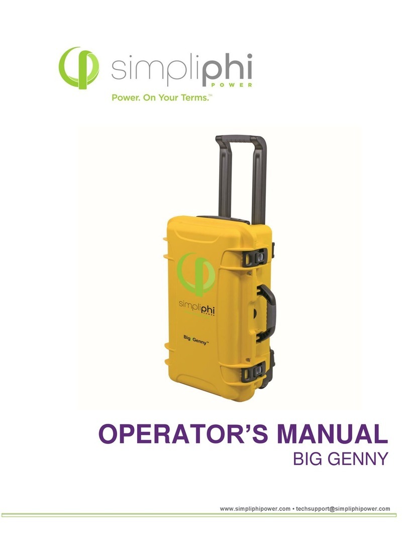 SimpliPhi BIG GENNY Operator's manual