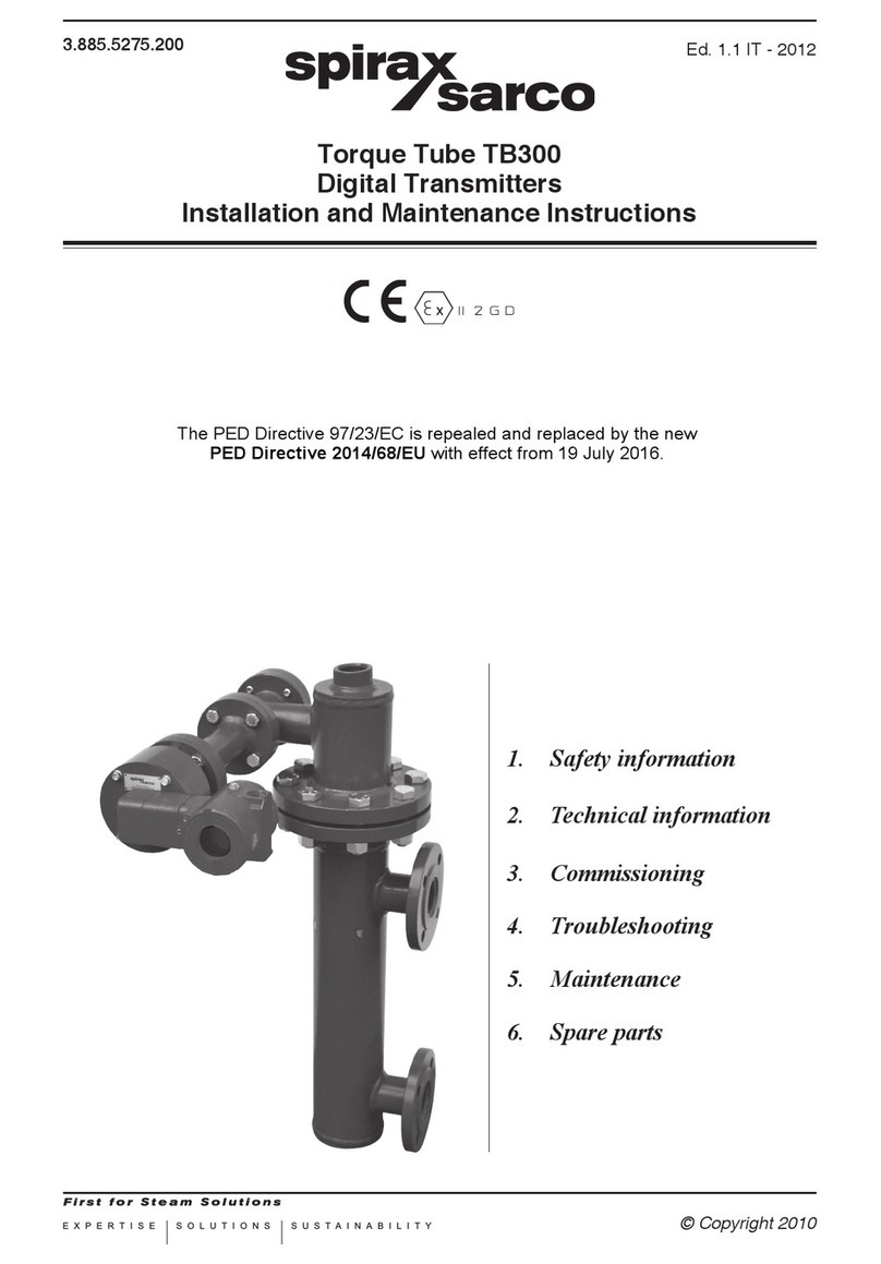 Spirax Sarco TB300 User manual