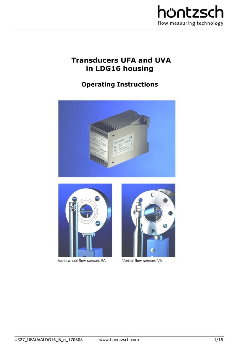 Hontzsch UVA operating instructions