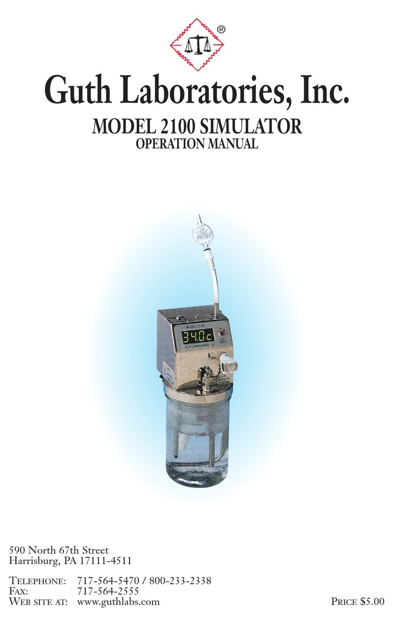 Guth Laboratories 2100 Operation manual
