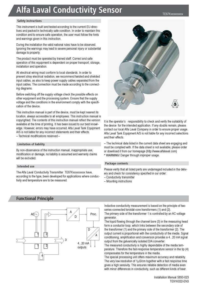 Alfalaval TE67K Series manual