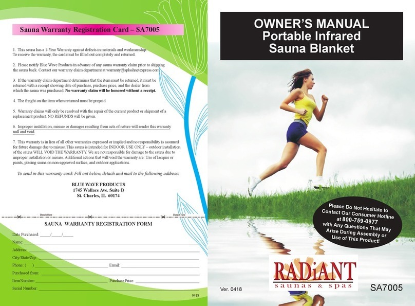 Radiant SA7005 owner's manual Radiant SA7005 owner's manual