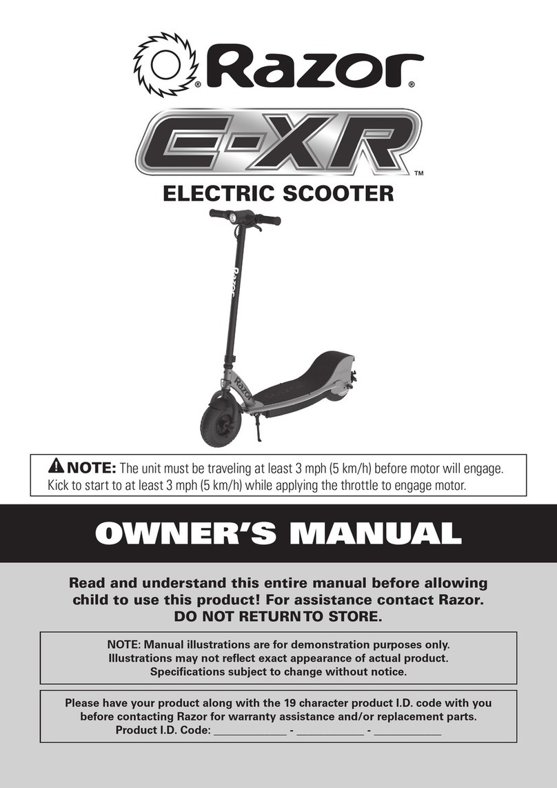 Razor E-XR User manual