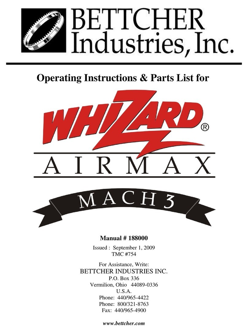 BETTCHER INDUSTRIES Whizard AirMax MACH 3 Datasheet