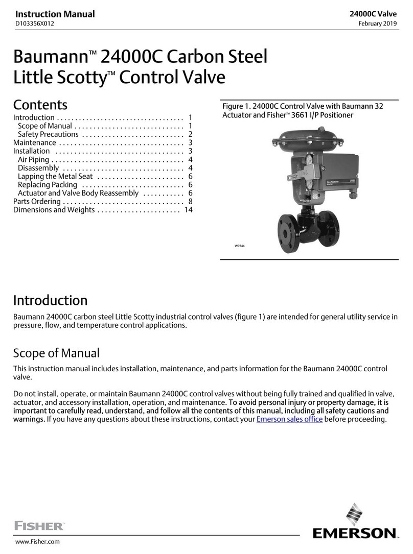 Emerson Fisher Baumann Little Scotty 24000C instruction manual