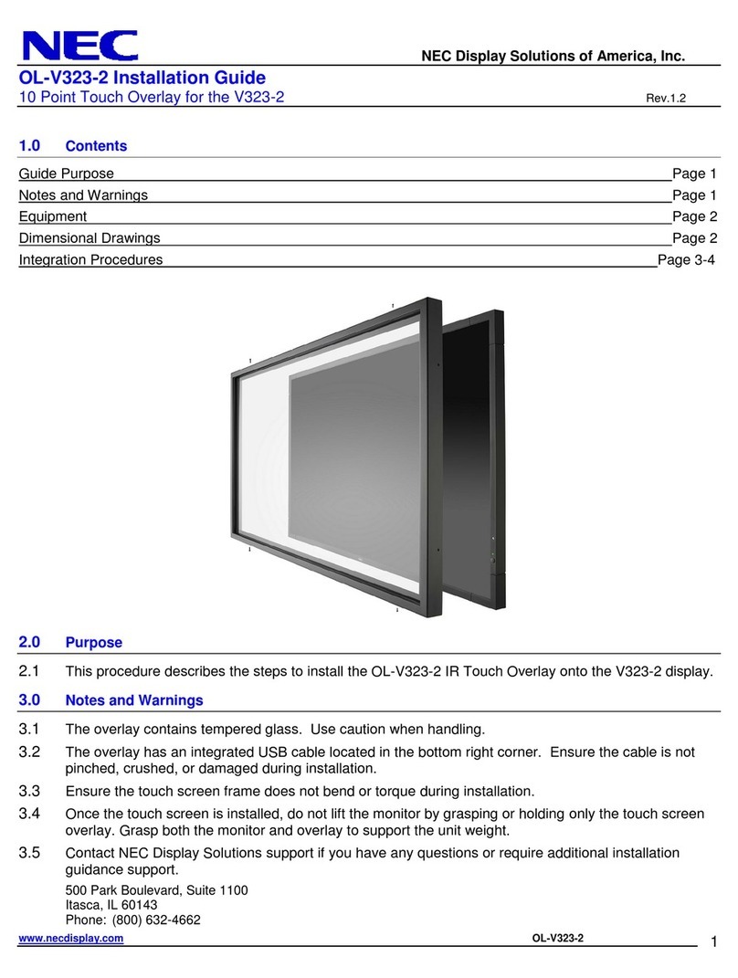 NEC OL-V323-2 installation guide
