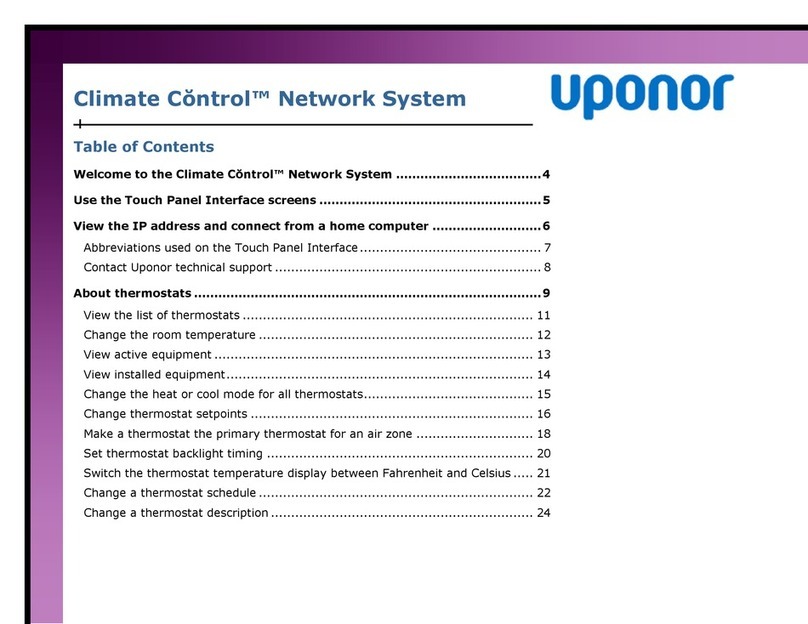 Uponor Climate Control User manual