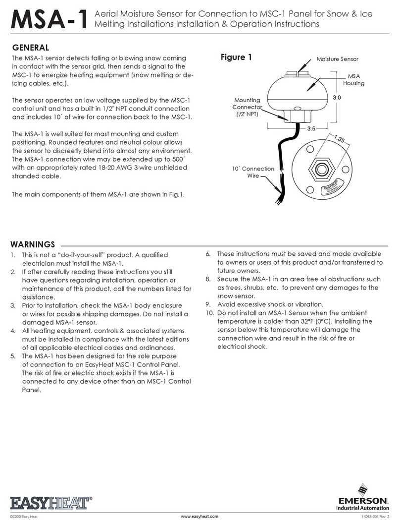 Emerson EASYHEAT MSA-1 Installation instructions
