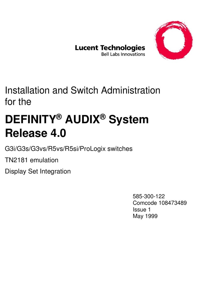 Lucent Technologies Definity Audix System Instruction Manual