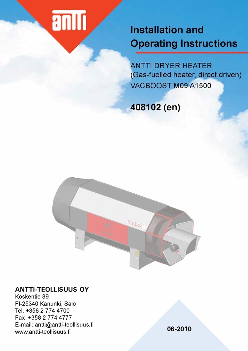 ANTTI VACBOOST M09 A1500 Installation and operating instructions
