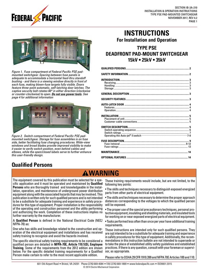 FEDERAL PACIFIC PSE instructions