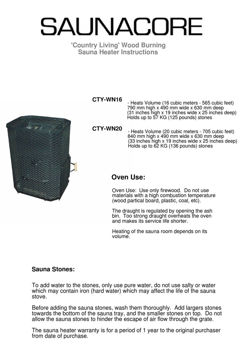 Saunacore CTY-WN16 instructions