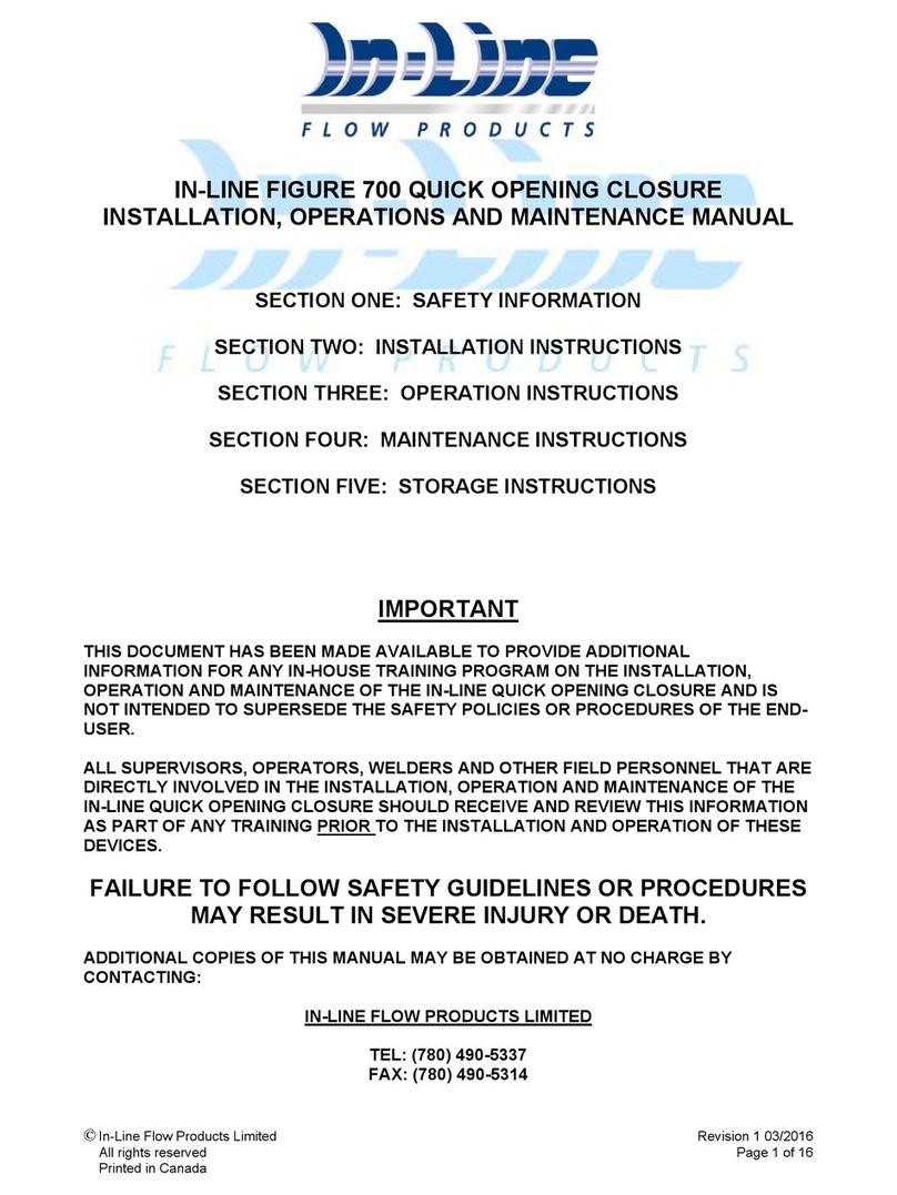 In-Line Flow Products FIGURE 700 Installation, operation and maintenance manual