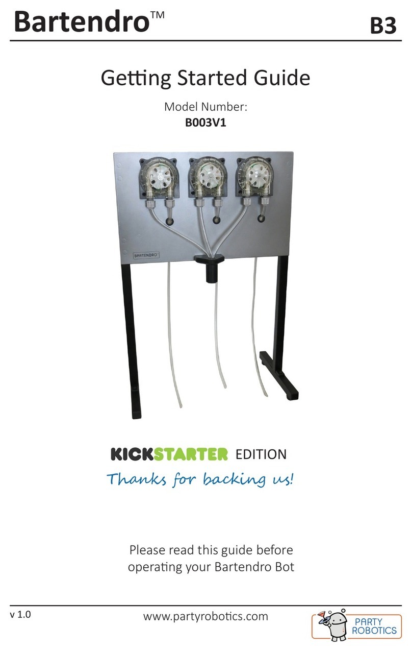 Party Robotics Bartendro B3 Getting started guide Party Robotics Bartendro B3 Getting started guide