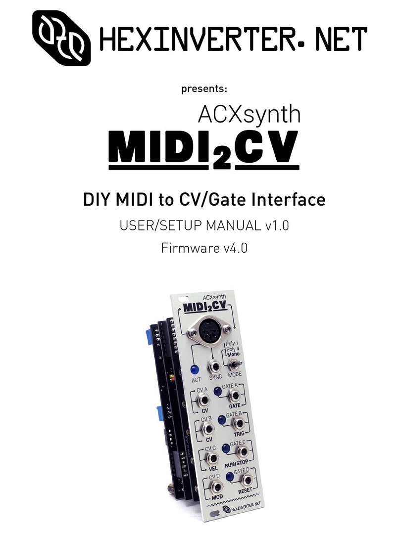 hexinverter ACXsynth MIDI2CV user manual
