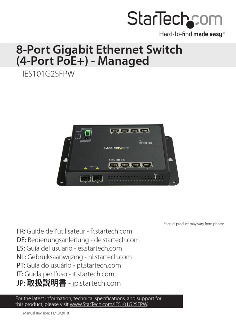 StarTech.com IES101G2SFPW User manual StarTech.com IES101G2SFPW User manual