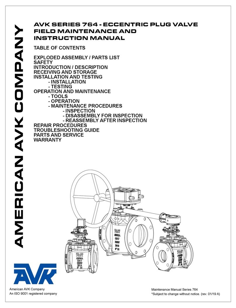 AVK 764 Series FIELD MAINTENANCE AND INSTRUCTION MANUAL