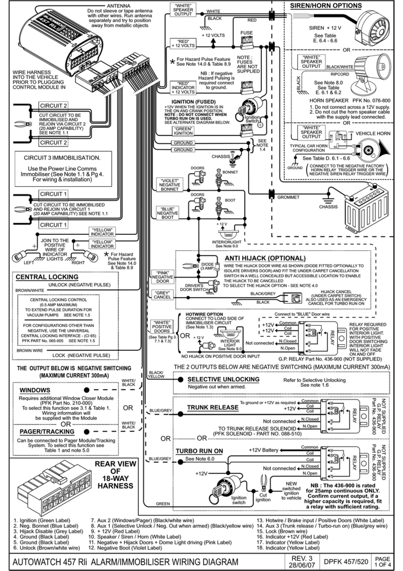 AutoWatch 457 Rli Wiring diagram