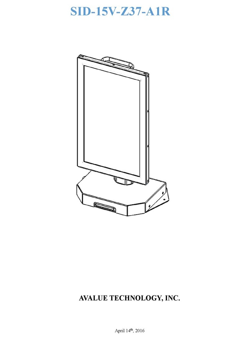 Avalue Technology SID-15V-Z37-A1R User manual