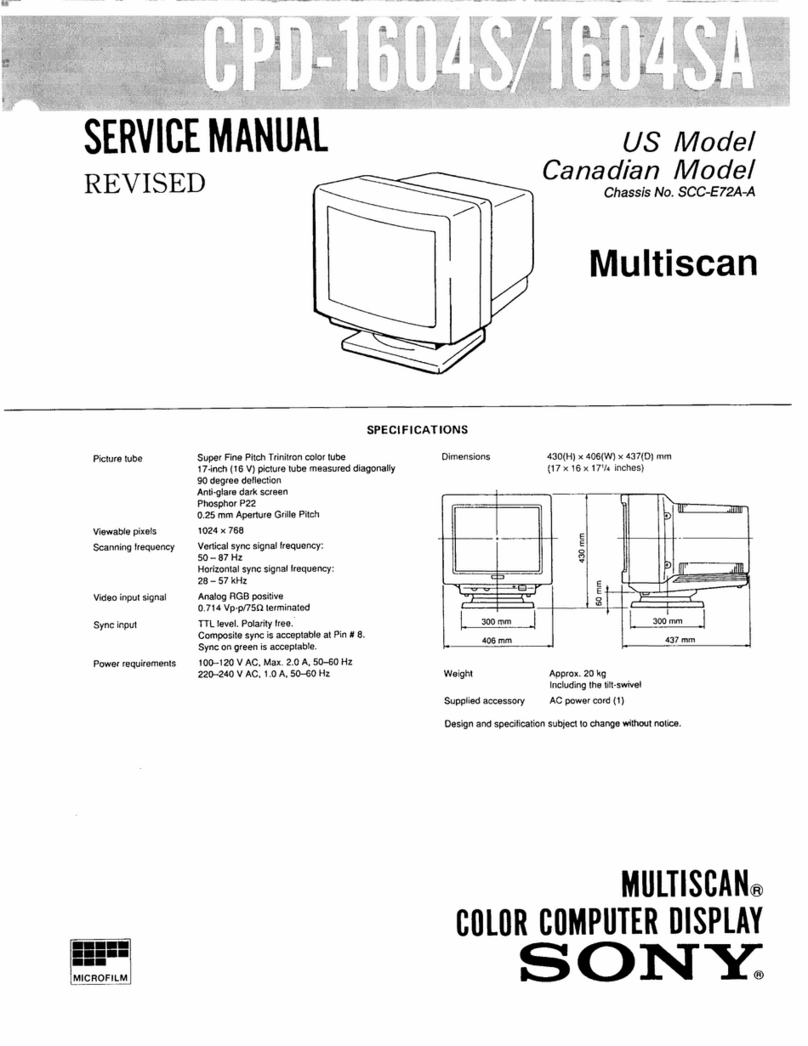 Sony Multiscan CPD-1604S User manual Sony Multiscan CPD-1604S User manual