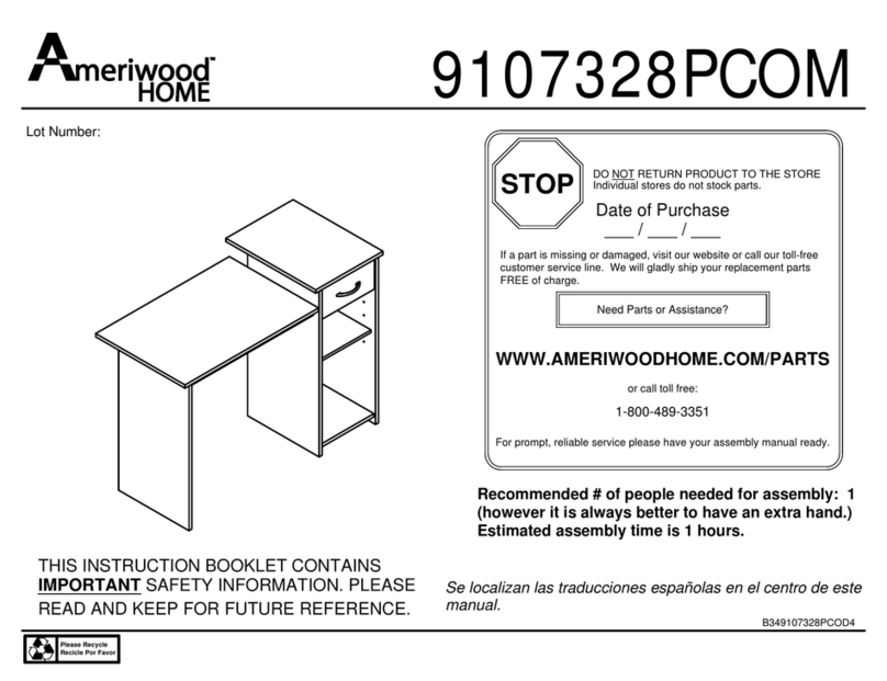 Ameriwood HOME 9107328PCOM Instruction booklet