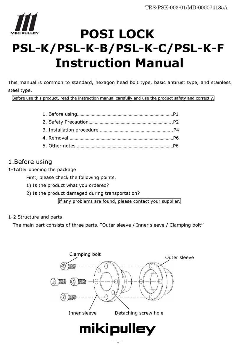 Miki Pulley PSL-K instruction manual