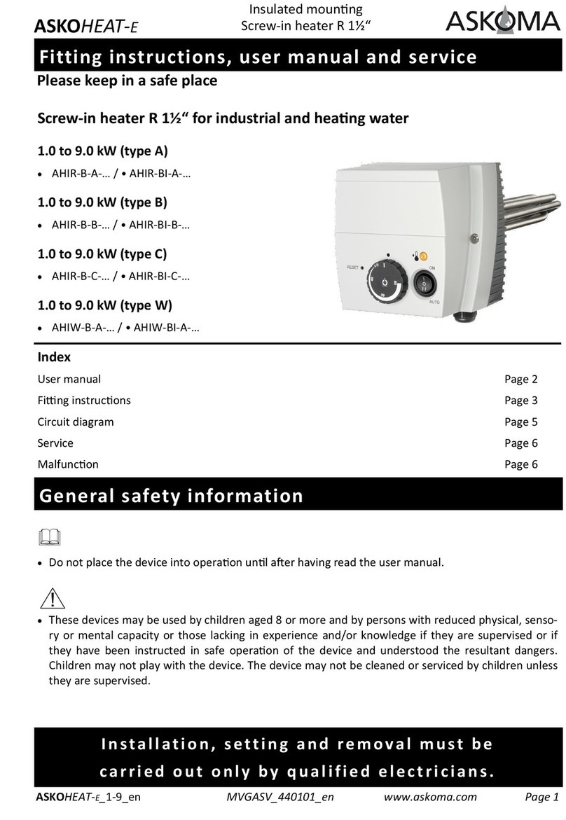 ASKOMA ASKOHEAT-E Series Troubleshooting guide