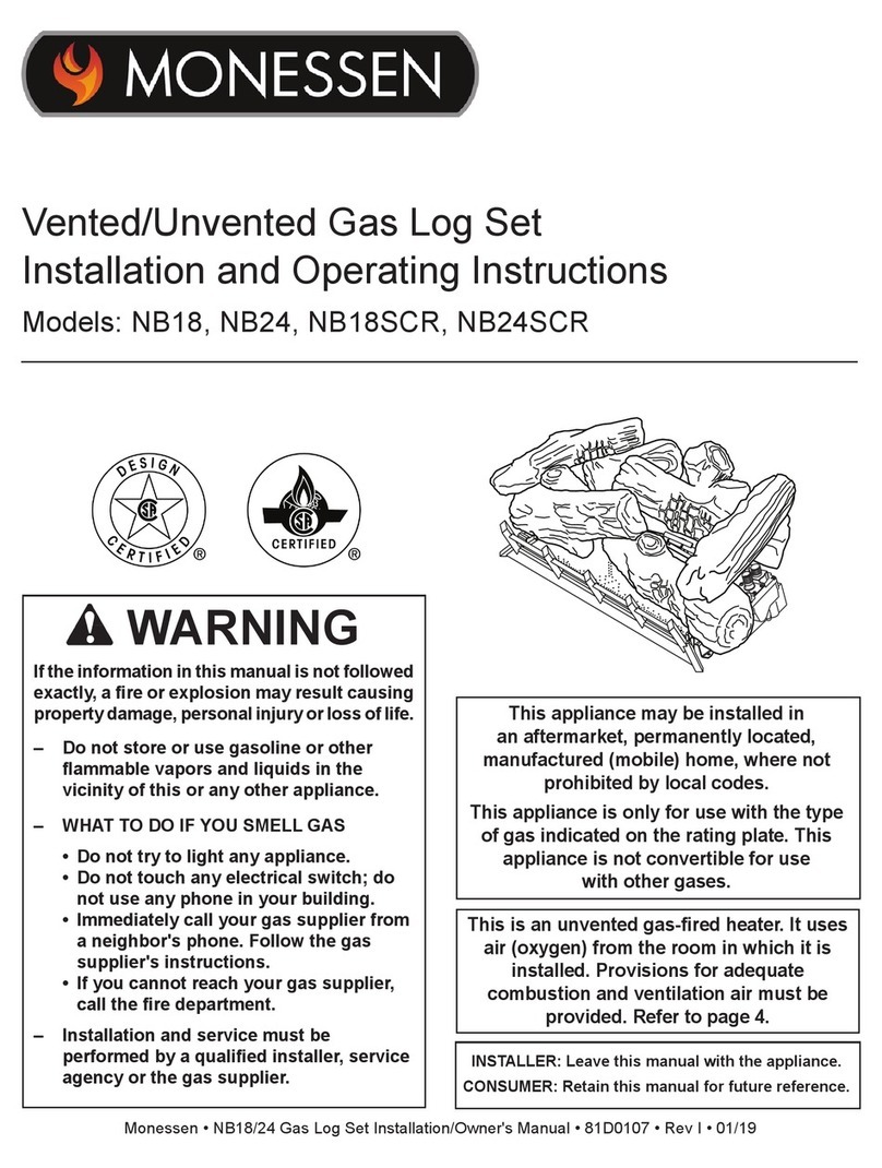 Monessen Hearth NB18 User manual