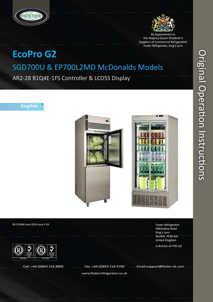 Foster Refrigerator EcoPro G2 Series Operation instructions
