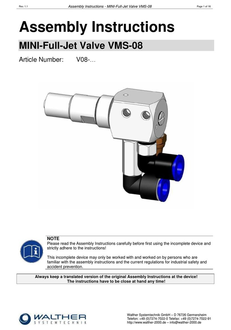 Walther Systemtechnik VMS-08 User manual