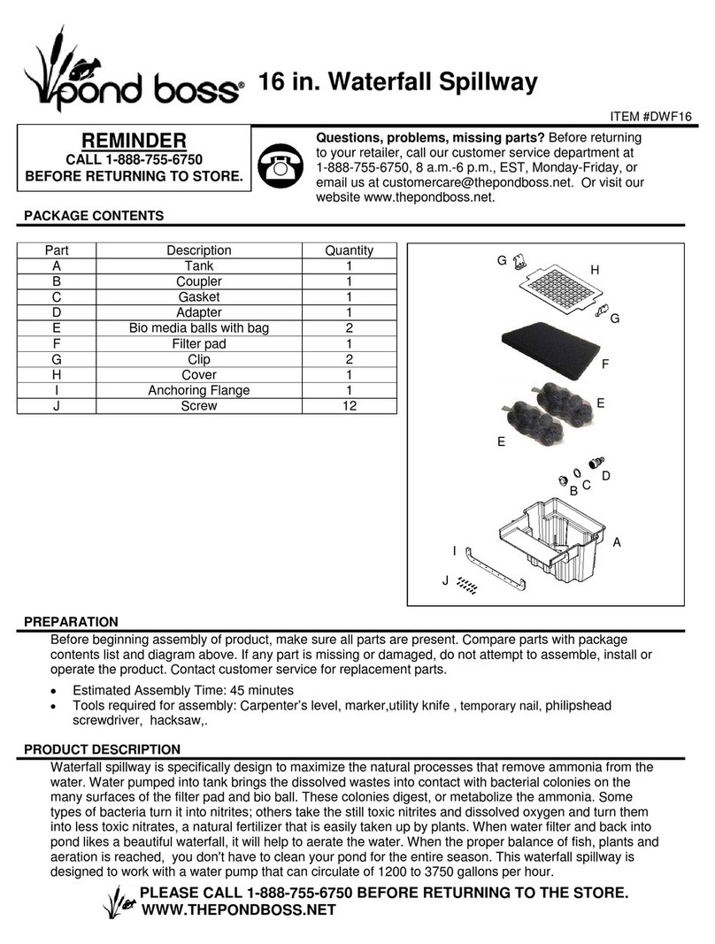Pond Boss DWF16 Assembly instructions