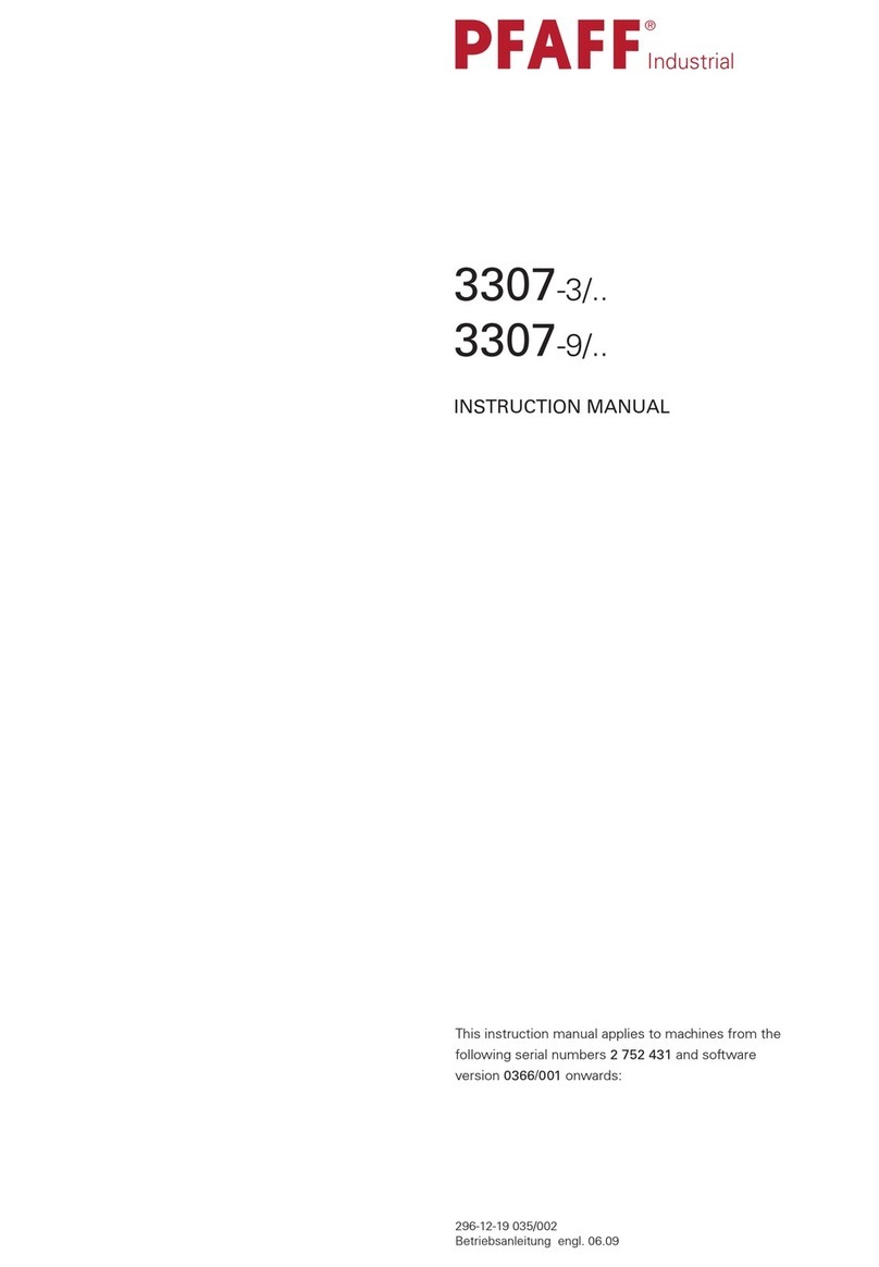 Pfaff 3307-3 Series User manual