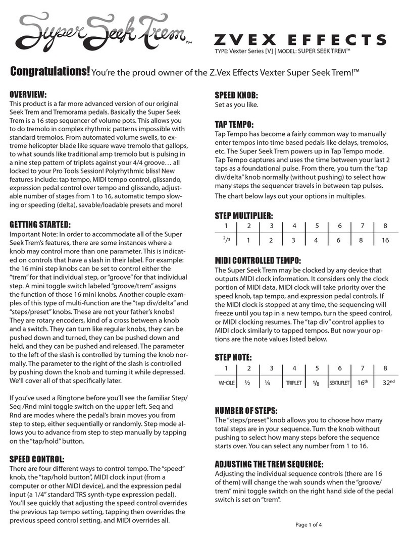 Super Seek Trem Z.Vex Effects instructions