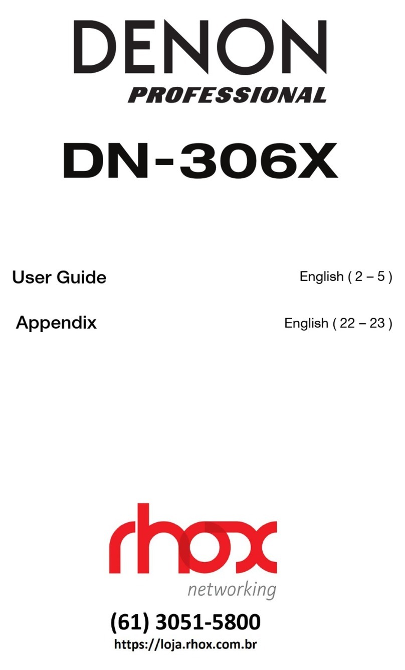 Denon Professional DN-306X manual